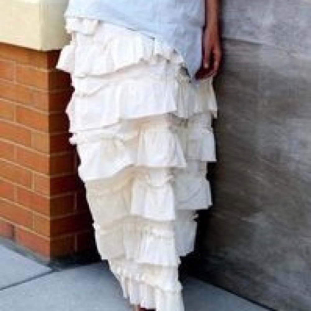 Boho Layered Ruffle Skirt by Mon Beau Reve and Co